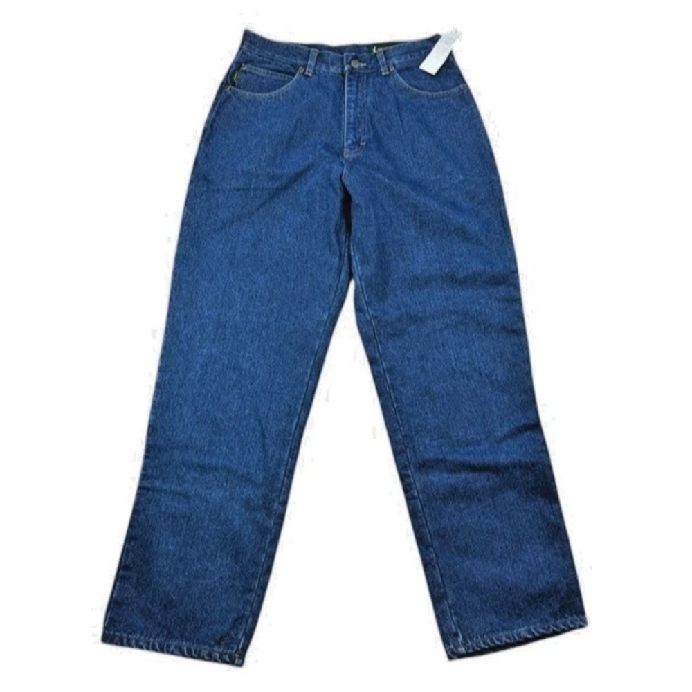 Cabela’s Women’s Relaxed Flannel Lined Straight Leg Denim Blue Jeans sz:12RG NWT